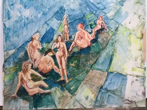 Jan de Kort - Liggend en zonnend naakt kopen? Bied vanaf 15!