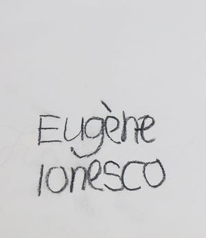 Rudolf van Hees - Gouache en pastel op papier, Eugène Ionesco kopen? Bied vanaf 1!