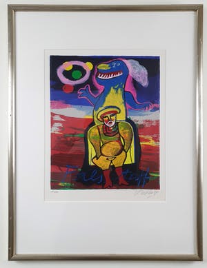 Corneille - Falstaff (heldere kleurenzeefdruk in fraaie lijst) kopen? Bied vanaf 1!