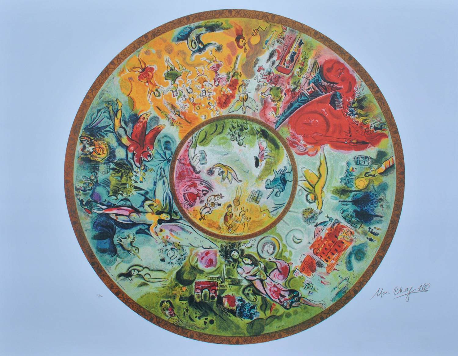 Marc Chagall - Plafond van de Opéra Garnier, lithografie verkocht voor € 100!