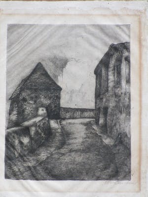 Willem van Leusden - Weg met huizen - Ets kopen? Bied vanaf 1!