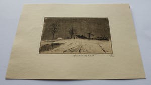Hendrik de Laat - Ets sneeuwlandschap (zeldzaam) kopen? Bied vanaf 25!