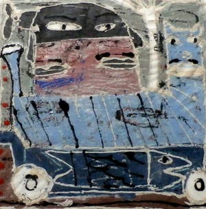 Onno de Graaf - Ingelijste monoprint: de tocht - 1988 kopen? Bied vanaf 35!
