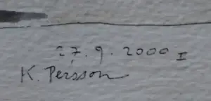 Karen Persson - Ingelijste aquarel - 2000 kopen? Bied vanaf 50!