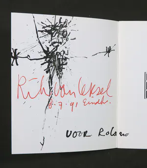 Rik van Iersel - Tekening in gemengde techniek + enkele gesigneerde boeken kopen? Bied vanaf 1!