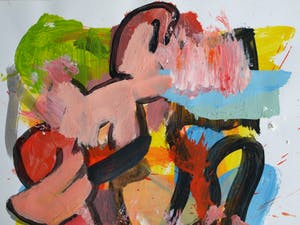 Peter Klashorst - Acrylverf op papier – Abstract 1 - 2016 kopen? Bied vanaf 35!