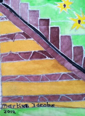 Martine Jacobs - Aquarel tekening Tour de France 2012 kopen? Bied vanaf 40!