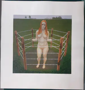 Teun Nijkamp - Weiland met vrouw achter prikkeldraad kopen? Bied vanaf 65!