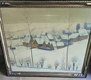 Edmond Van de Vijvere - Dorp in de sneeuw vendu pour 900€ !