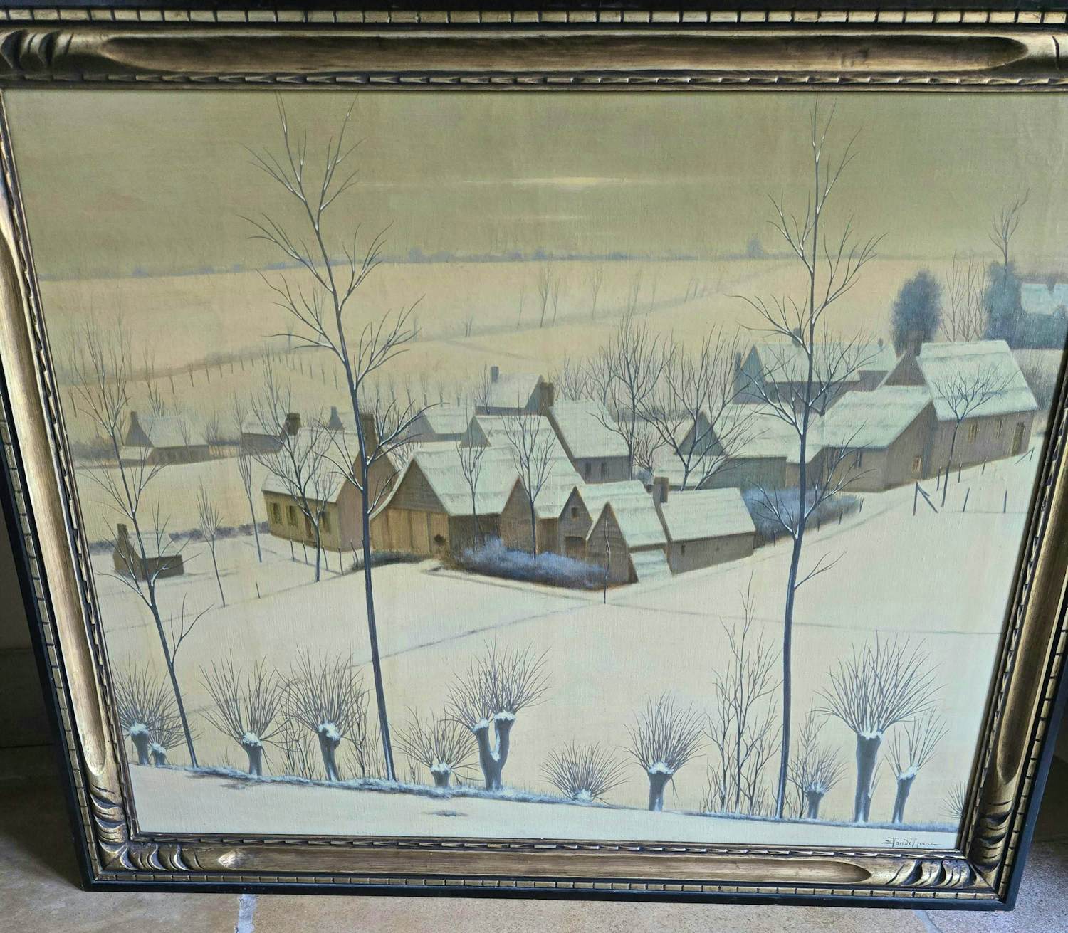 Edmond Van de Vijvere - Dorp in de sneeuw kopen? Bied vanaf 500!