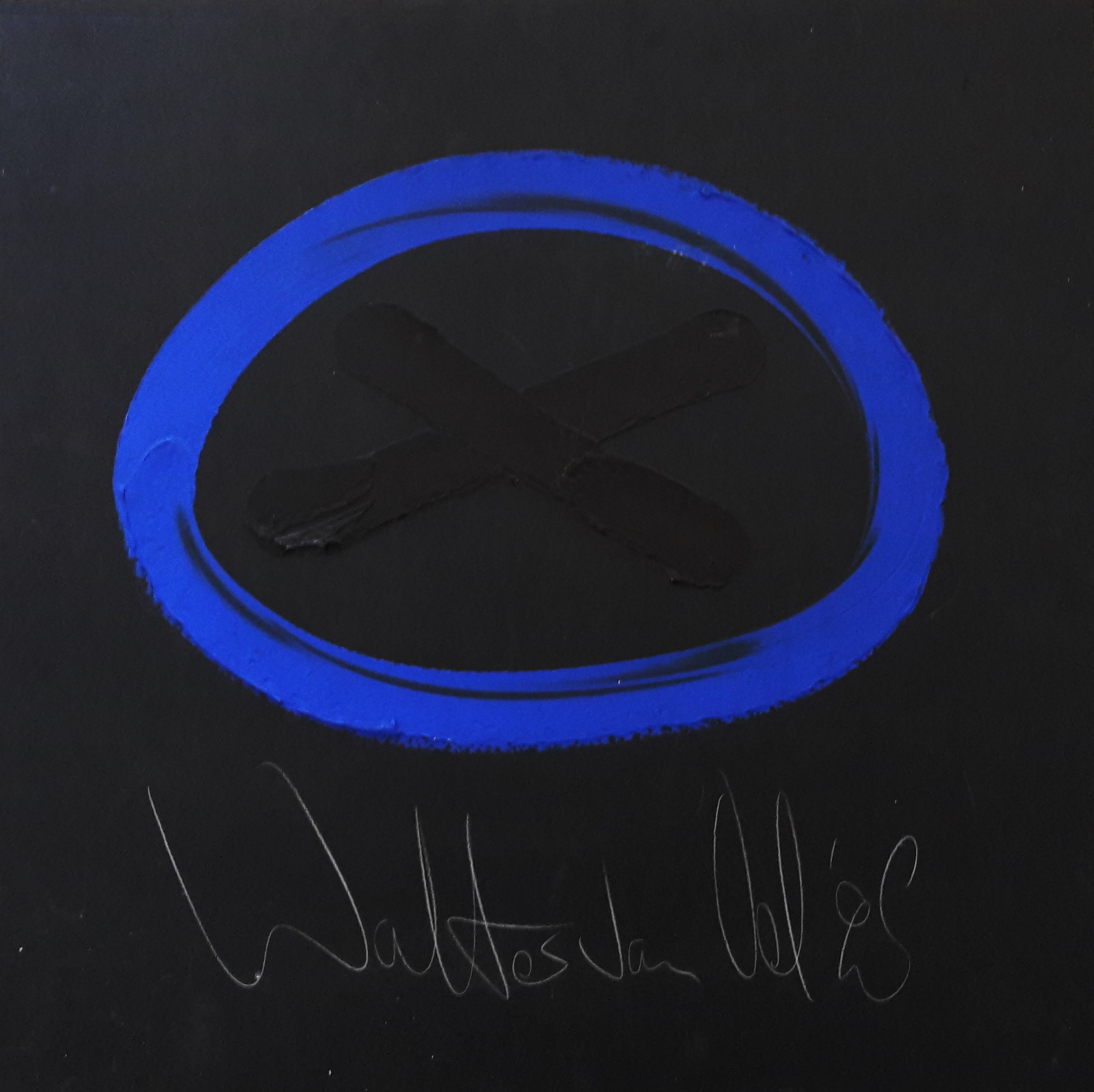 Walter van Oel - olieverf op board: abstract verkocht voor € 250!
