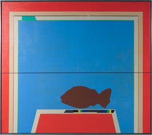 Nic Blans (sr.) - Acryl op doek, Poisson de passage - Ingelijst kopen? Bied vanaf 1!