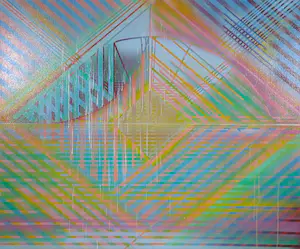 Ben van Vliet - Acrylverf op doek, 0.618 Pyramide - Ingelijst (Groot) kopen? Bied vanaf 1!