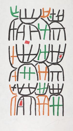 Giuseppe Capogrossi - Litho op vezelpapier, Opale 6 kopen? Bied vanaf 200!