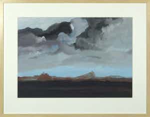 Henri Plaat - Gouache, Landschap - Ingelijst verkocht voor € 100!