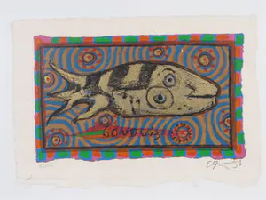 Eric Toebosch - Zeefdruk, Visjes 2 Luik - Ingelijst kopen? Bied vanaf 1!