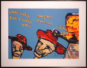 Herman Brood - Zeefdruk, Goofballs - Ingelijst (Groot) verkocht voor € 250!