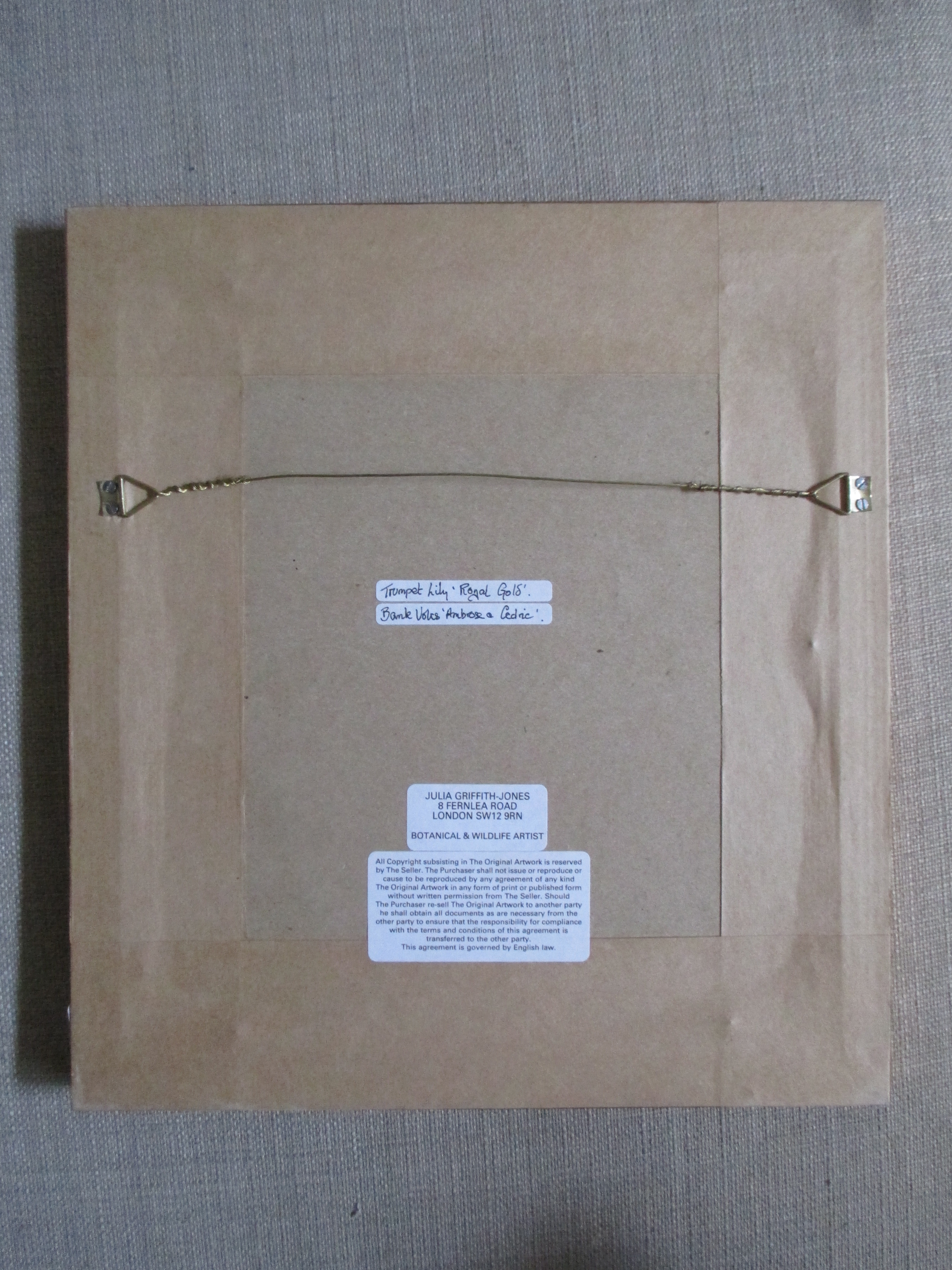 Julia Griffith-Jones - Gouache "Trumpet Lily Royal Gold" kopen? Bied vanaf 1!