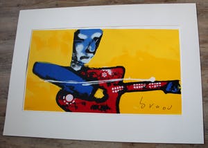 Herman Brood - Grote zeefdruk: Guitarman kopen? Bied vanaf 495!