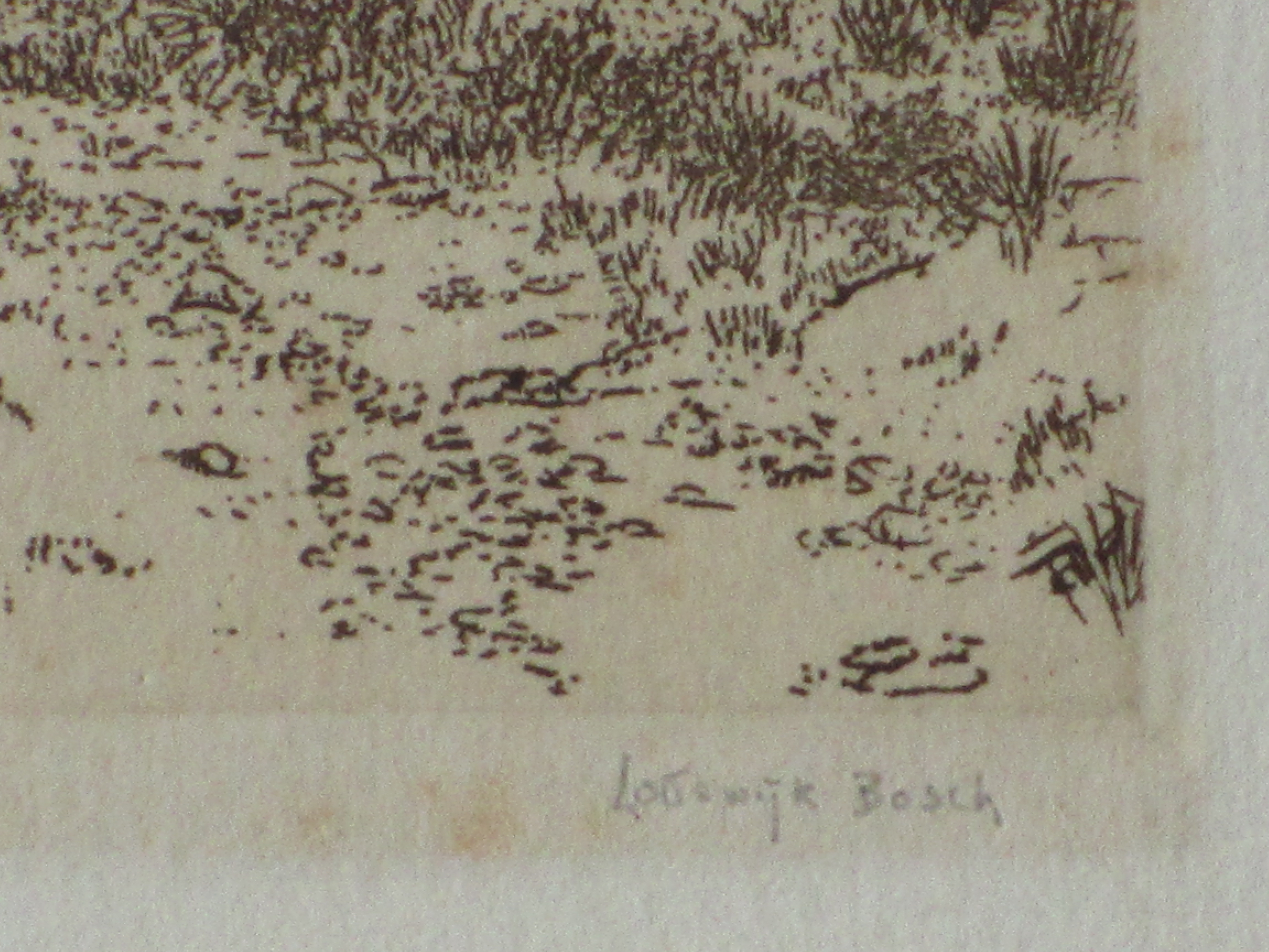 Lodewijk Bosch - Landschap bij Collioure - Droge naald ets kopen? Bied vanaf 1!