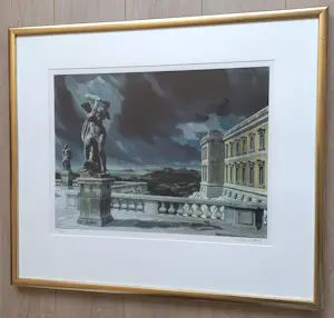 Carel Willink - Terras met Hercules, piëzografie (mooi ingelijst) kopen? Bied vanaf 295!