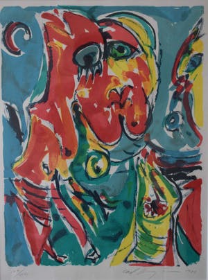 Buy Carl-Henning Pedersen - Litho - Compositie met figuren - 1985? Bid from 250!