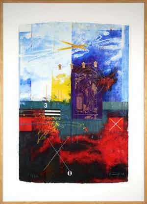 Piotr Konkel - Zeefdruk, Zonder titel - Ingelijst (Groot) verkocht voor € 40!