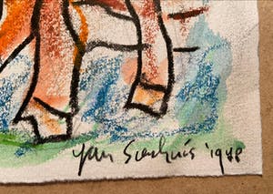 Jan Sierhuis - Tekening krijt acryl kopen? Bied vanaf 1!