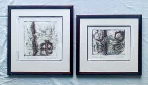 Anton Heyboer - Twee etsen, zonder titel verkocht voor € 75!