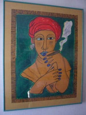 Corneille - Litho, Titel,"l'Afro-cubaine verte". kopen? Bied vanaf 225!