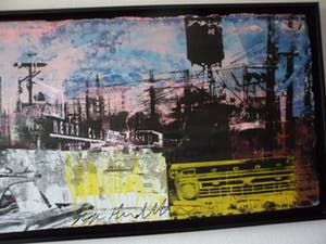 George Heidweiller - Zeefdruk op doek opgeplakt op karton. Titel, "Corona". kopen? Bied vanaf 150!