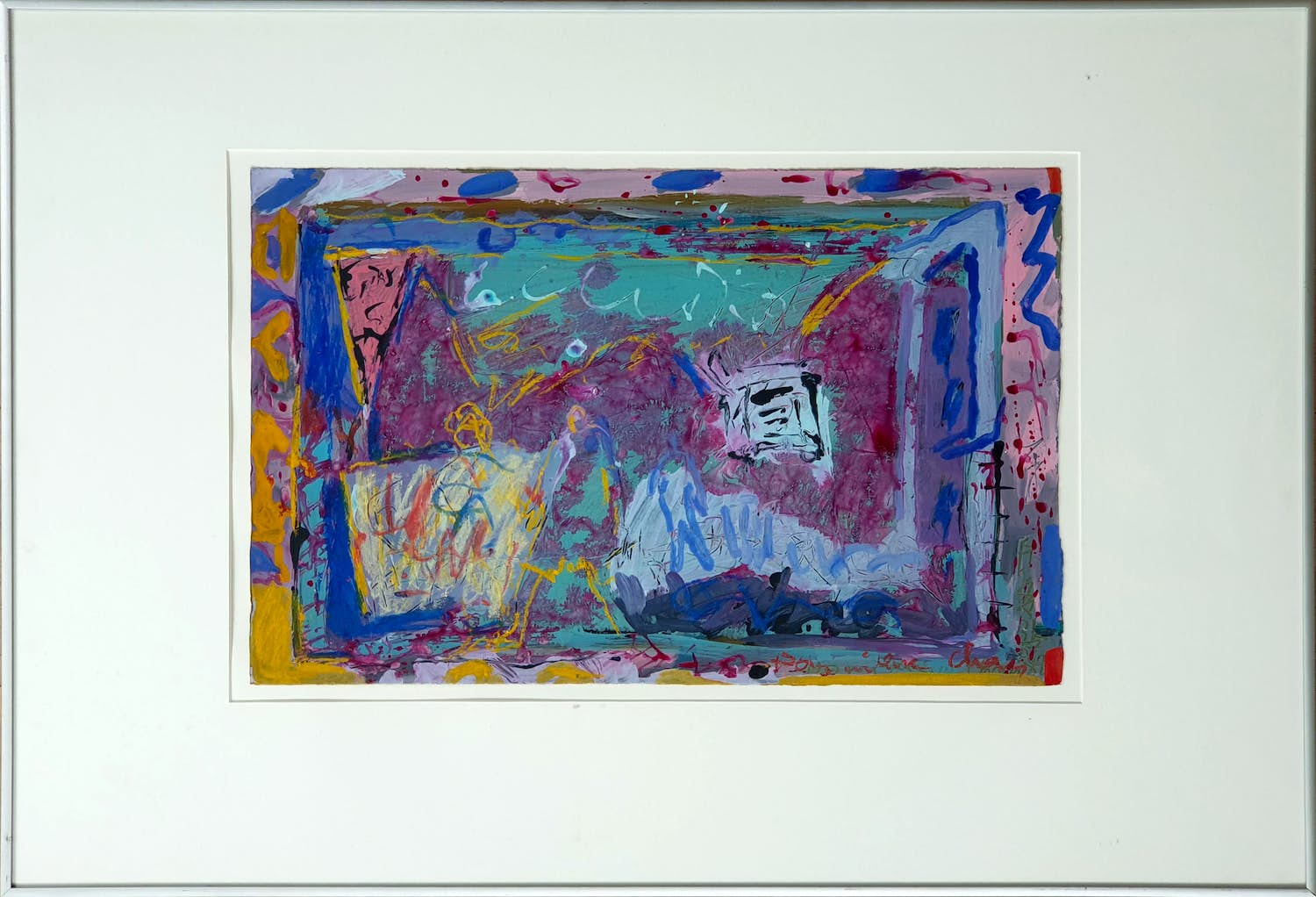Dominique Chan - Acryl - Ingelijst verkocht voor € 95!