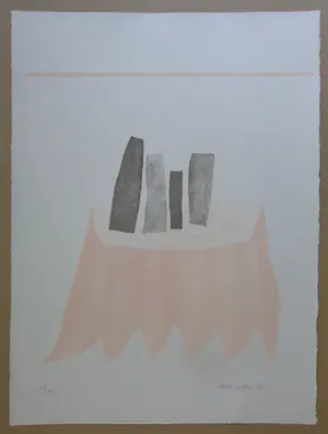 Klaas Gubbels - TYPISCHE FIGURATIE / KLEURLITHO / 76x56cm / SIG / 1977 kopen? Bied vanaf 1!