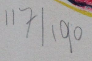 Jacqueline de Jong - Litho: Compositie met veel beeldelementen kopen? Bied vanaf 40!