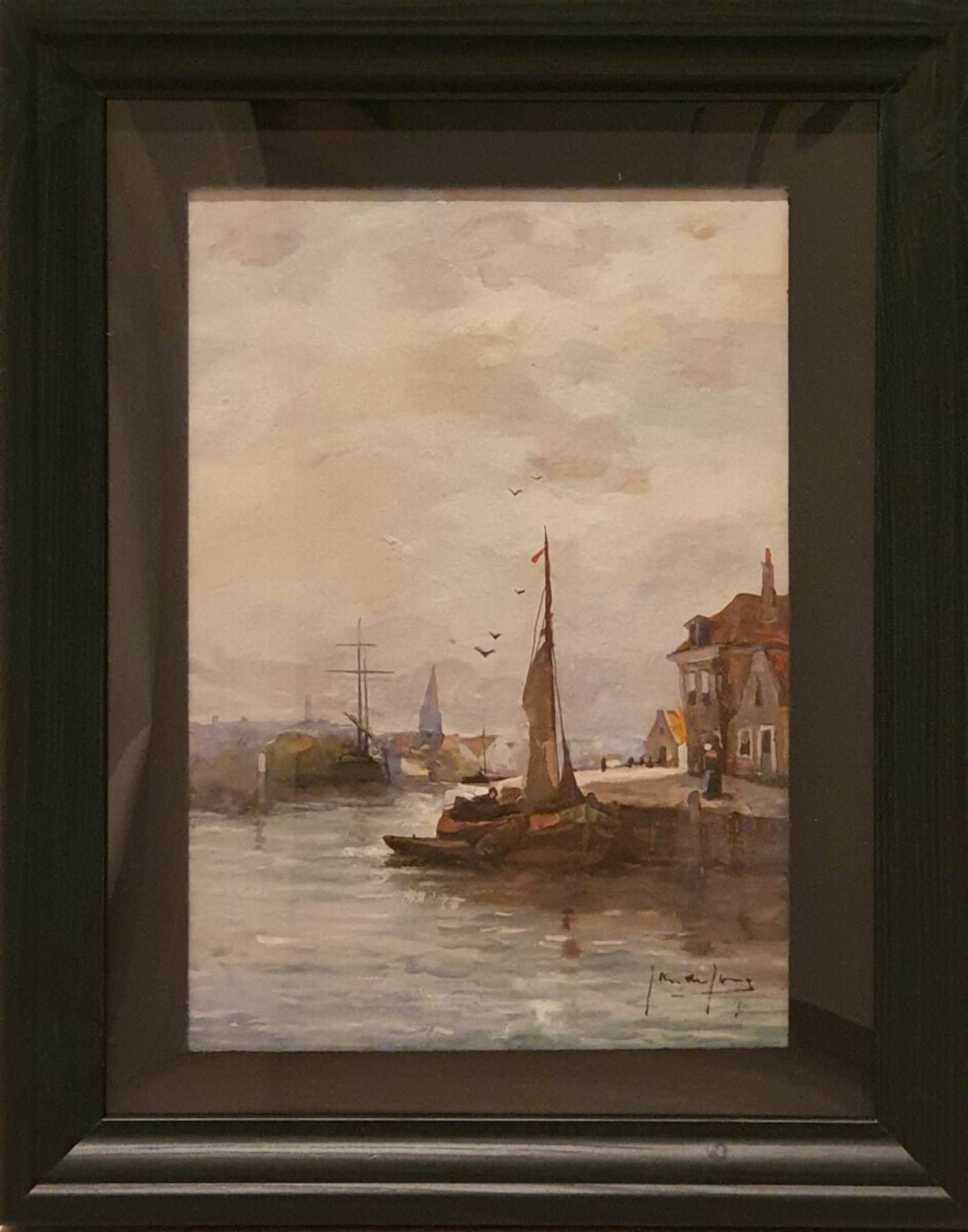 Jan de Jong - Uitkijk op de oude haven kopen? Bied vanaf 190!
