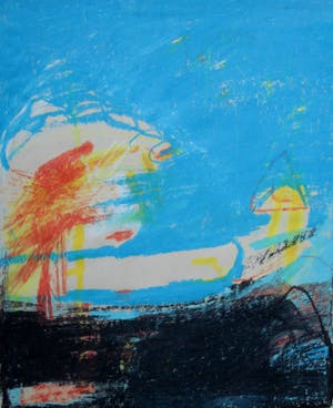 Niet of onleesbaar gesigneerd - Ingelijste zeefdruk: Abstract kopen? Bied vanaf 1!