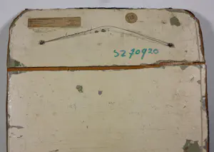 Pieter Kortekaas - Wandobject/reliëf van zink en koper op hout, Seance kopen? Bied vanaf 150!