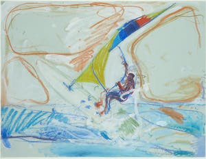 Jan van Diemen - Gemengde techniek op papier, Zonder titel - Ingelijst kopen? Bied vanaf 1!