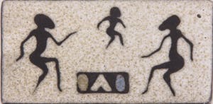 Niet of onleesbaar gesigneerd - Aardewerk, Hanger met 5 tegels van het Afrika Museum kopen? Bied vanaf 10!