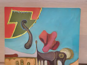 Frans de Wit - Surrealistisch schilderij 'De Hand' - circa 1960 kopen? Bied vanaf 175!