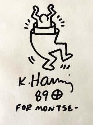 Keith Haring - Original Drawing *** Signed *** COA *** verkocht voor € 2750!
