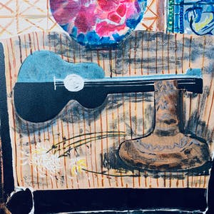 Wendy Chazin - Composition with guitar and vase kopen? Bied vanaf 23!