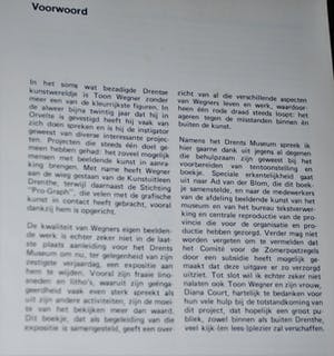 Toon Wegner - Augustus - kleurenlitho - extra tentoonstellingsgids kopen? Bied vanaf 30!