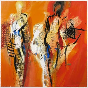 Peter Meijer - Zeefdruk, Aurora borealis - Ingelijst kopen? Bied vanaf 50!