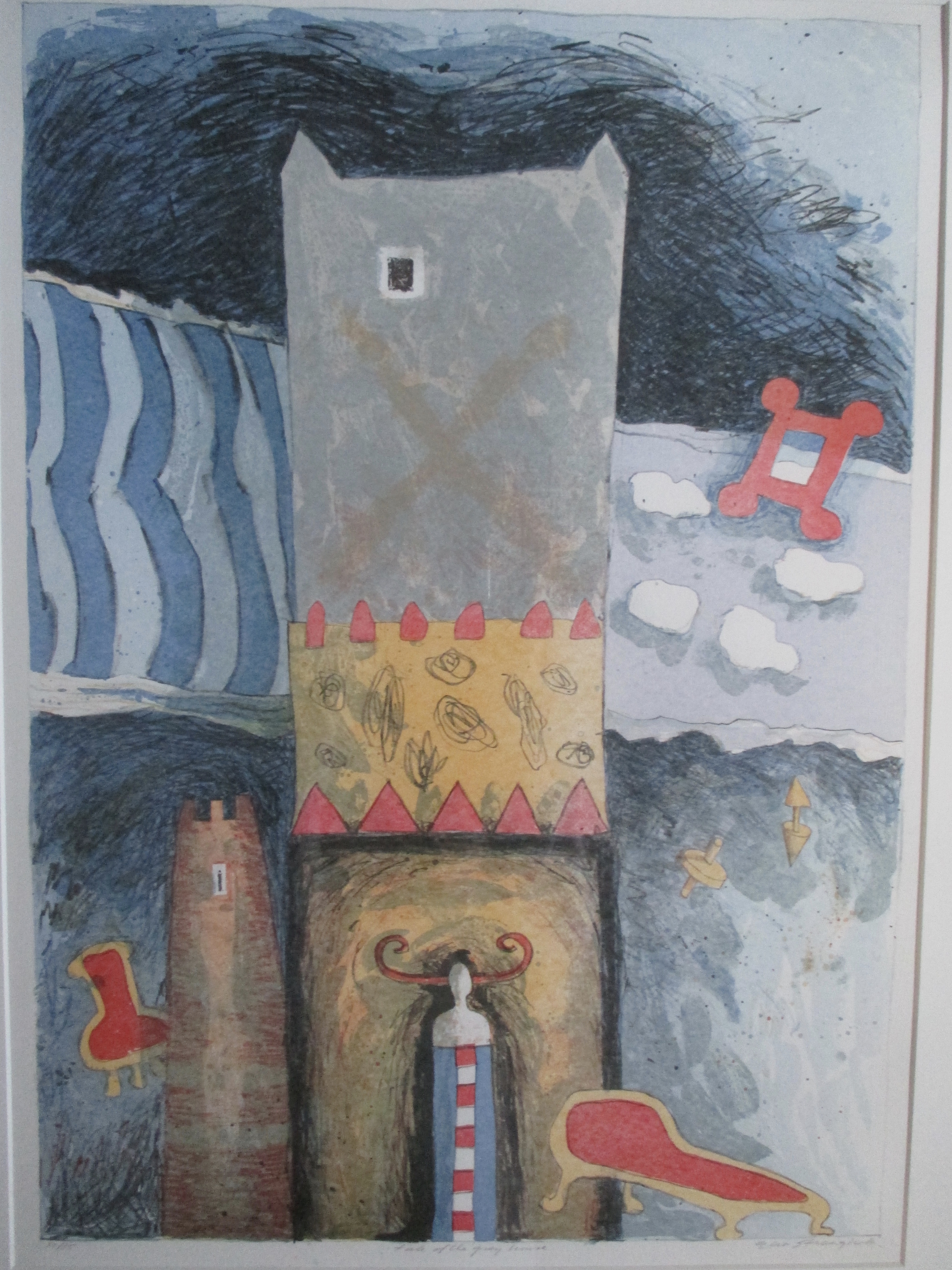 Gert Strengholt - Ingelijste litho "Tale of the grey house" Barth lijst kopen? Bied vanaf 60!