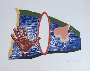 Roger Raveel - Ludduvuddu - kleurenhoutsnede - 1990 - gesigneerd kopen? Bied vanaf 1000!