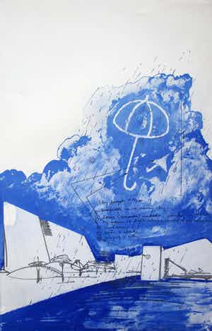 Pieter Engels - Zeefdruk: Sky Event - 1972 verkocht voor € 40!