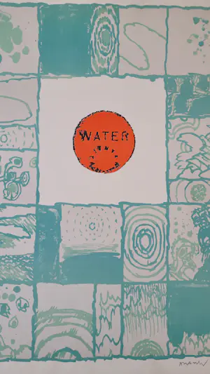 Pierre Alechinsky - Water NYC - Grote litho, 1985 kopen? Bied vanaf 1000!