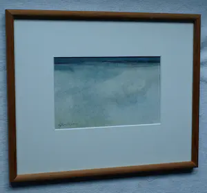Gerard van de Weerd - Ingelijste aquarel , Landschap in Drenthe kopen? Bied vanaf 50!