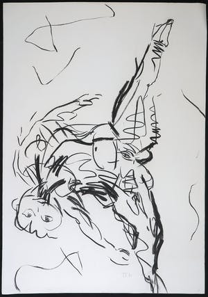 Toon Teeken - Houtskool, Zonder titel kopen? Bied vanaf 1!